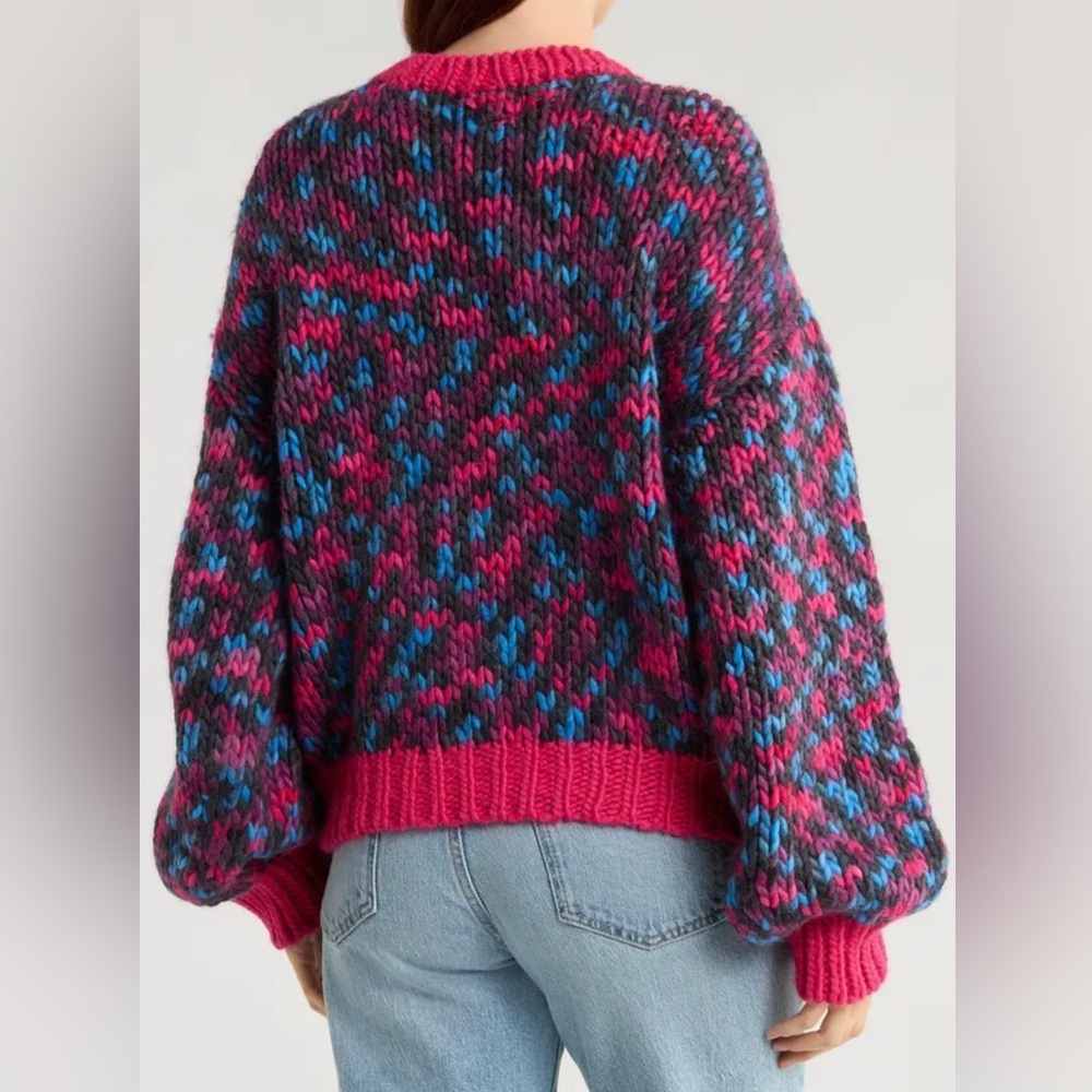 {MOTHER} The Bell Sleeve Jumper Sweater Alpaca and Wool Blend in Chunk of Chain - Picture 3 of 16